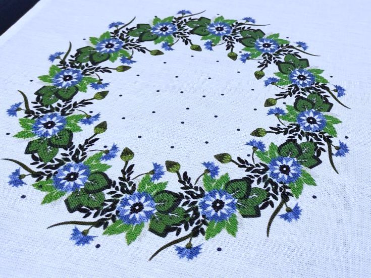 Tablecloth - Cornflowers 1-80x80cm