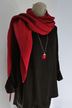 Scarf - Magda and Linen - red and maroon (2)
